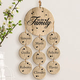We are Family - Ciondolo in legno per famiglia