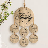We are Family - Ciondolo in legno per famiglia