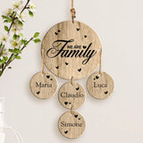 We are Family - Ciondolo in legno per famiglia