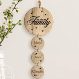 We are Family - Ciondolo in legno per famiglia