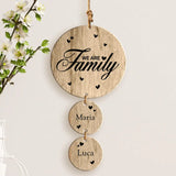 We are Family - Ciondolo in legno per famiglia