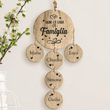 La nostra Famiglia - Ciondolo in legno per famiglia