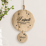 Nipoti - Ciondolo in legno dei nonni