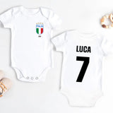 Pazzi per il calcio - Body per bebè personalizzato per veri tifosi di calcio