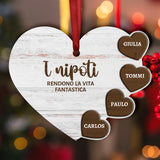 I miei nipoti - Decorazione natalizia personalizzata con nomi