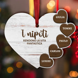 I miei nipoti - Decorazione natalizia personalizzata con nomi