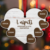 I miei nipoti - Decorazione natalizia personalizzata con nomi