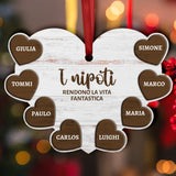I miei nipoti - Decorazione natalizia personalizzata con nomi