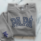 Navy auf grau