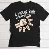 Il miglior papà di sempre - Maglietta scura per genitori