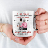 A mio figlio - Tazza personalizzata per la festa del papà da mamma