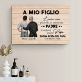 A mio figlio - Tela personalizzata per la festa del papà da papà
