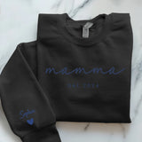 schwarzer Pullover personalisierbar - gefertigt von Love & Faith