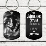 Miglior Papà - Portachiavi per genitori (Incisione - nero/bianco)
