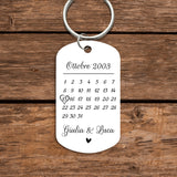 La nostra giornata - Portachiavi con foto e anniversario per coppie