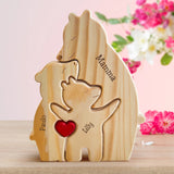 Orsi famiglia - Graziosi orsetti in legno personalizzati da mostrare alla famiglia