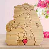 Orsi famiglia - Graziosi orsetti in legno personalizzati da mostrare alla famiglia