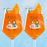 Cin Cin! - Bicchiere da vino personalizzato per migliori amiche