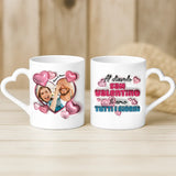 Regalo personalizzato - tazza bianca con manico a forma di cuore e nome personalizzato - realizzata da Love & Faith