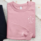 Papà – Maglione personalizzato con design moderno e nomi dei figli