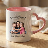 Tazza bicolore personalizzata La migliore mamma per mamma e nonna, design esclusivo bicolore – Motiv 13