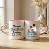 Tazza bicolore personalizzata con stampa panoramica per mamma e nonna – Ogni giorno – Motiv 19