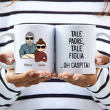 Tazza personalizzata Festa del Papà Tale padre con stampa nitida, adatta a lavastoviglie e microonde