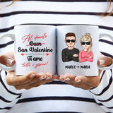 Tazza personalizzata per coppie San Valentino con stampa sublimazione Ti amo sempre di più