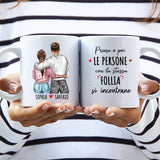 Tazza personalizzata per coppie Con Te con frasi divertenti, stampa sublimatoria nitida, adatta a lavastoviglie e microonde