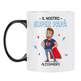 Tazza personalizzabile Super Papà per caffè e tè, regalo decorativo per papà – Motiv 8