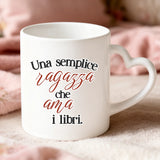 Regalo personalizzato - tazza bianca con manico a forma di cuore e nome personalizzato - realizzata da Love & Faith