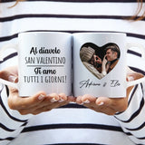 Tazza personalizzata per coppia San Valentino con stampa nitida, adatta a lavastoviglie e microonde – Motiv 4