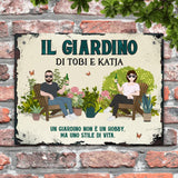 Il nostro paradiso in giardino - Cartello per porta da esterno