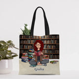 Tipa da libri - Borsa shopper personalizzata