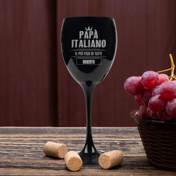 Papà Italiano - Bicchiere da vino per genitori