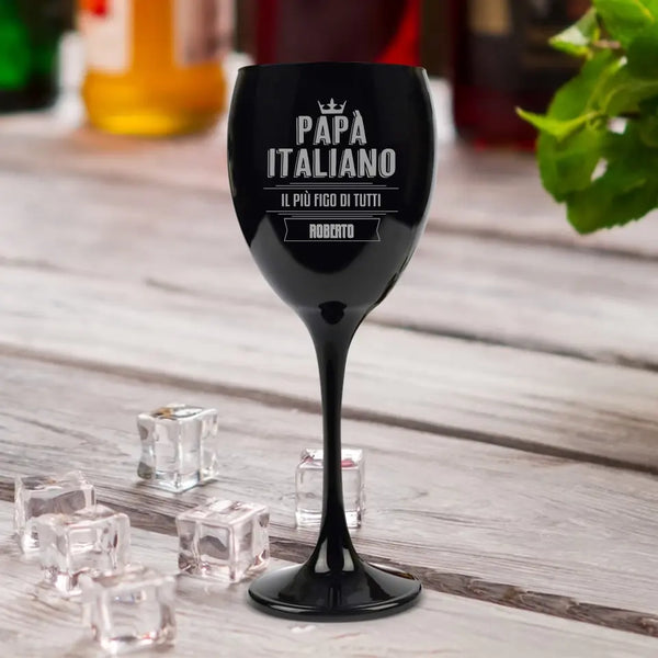 Papà Italiano - Bicchiere da vino per genitori