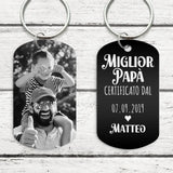 Miglior Papà - Portachiavi per genitori (Incisione - nero/bianco)