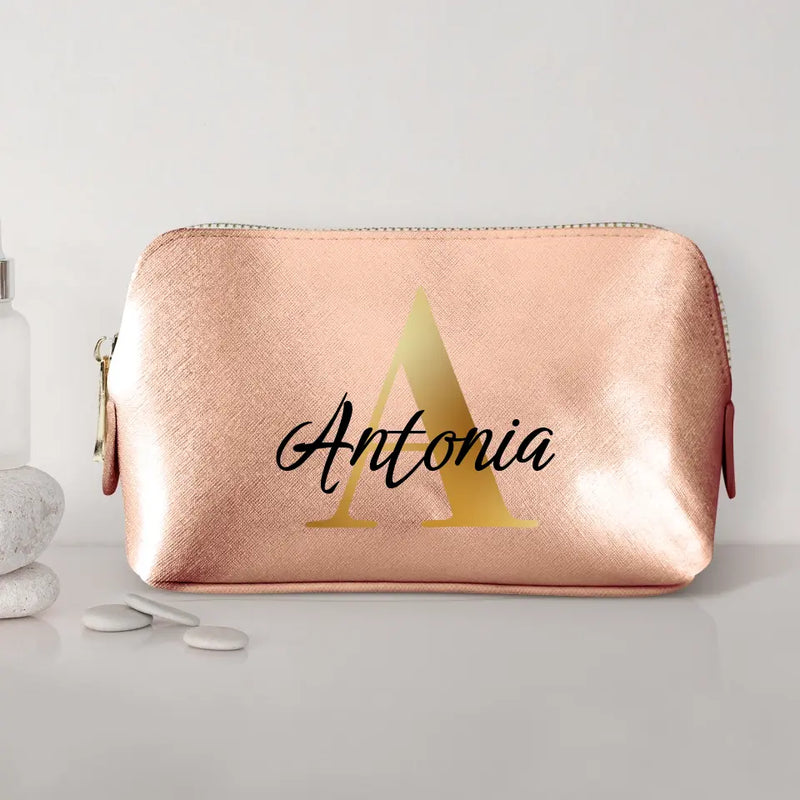 Iniziale - Borsa cosmetica individuale in poliuretano