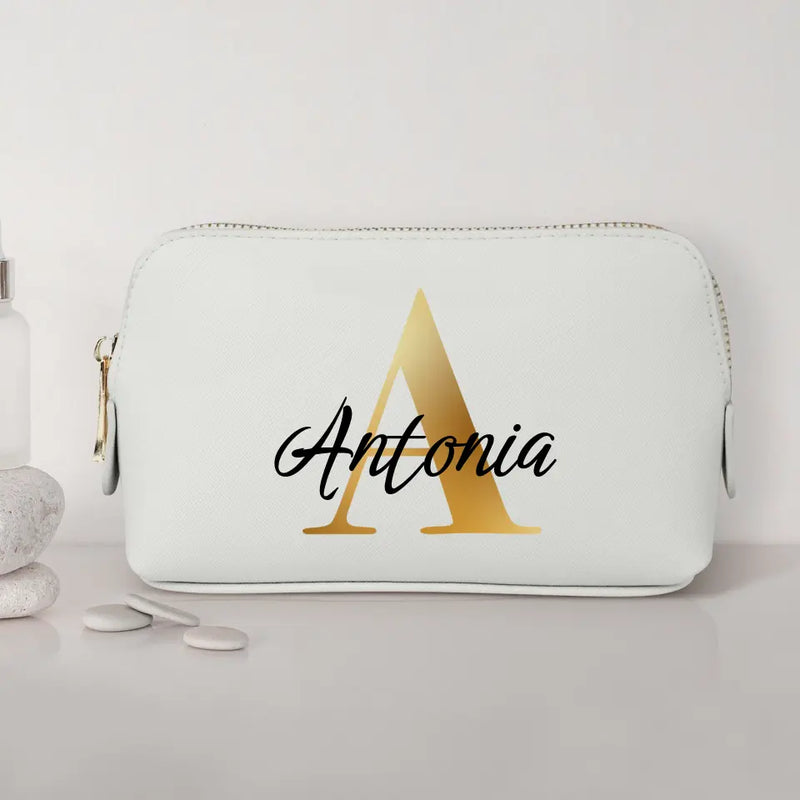 Iniziale - Borsa cosmetica individuale in poliuretano