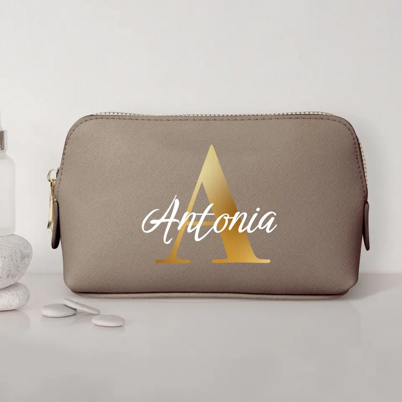 Iniziale - Borsa cosmetica individuale in poliuretano