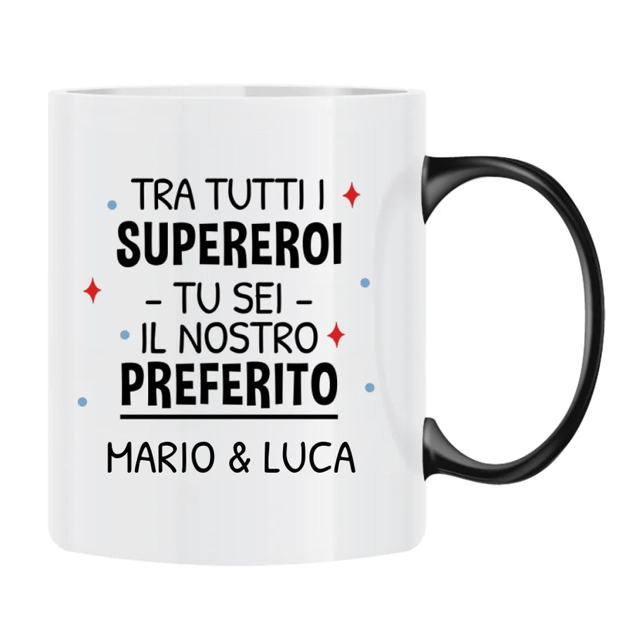 Pavilion - Getting Lucky - Tazza da caffè grande da 510 ml, regalo sarcastico per genitori, mamma e papà, 1 pezzo (confezione da 1), 12,7 x 12,1 cm, bianco e verde acqua