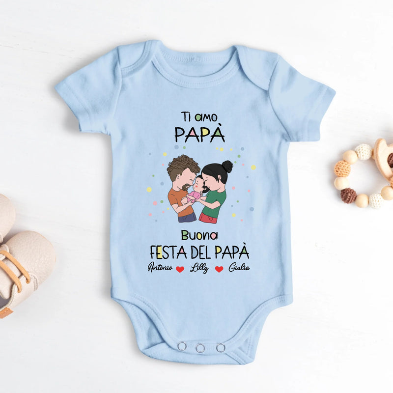 Festa del papà - Body individuale per la festa del papà e della mamma