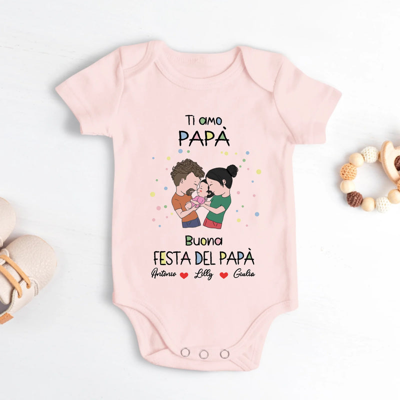 Festa del papà - Body individuale per la festa del papà e della mamma