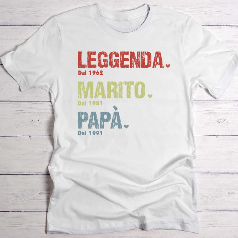 Leggenda da... - Maglietta personalizzata da uomo per la Festa del Papà