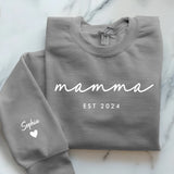 grauer Pullover personalisierbar - gefertigt von Love & Faith