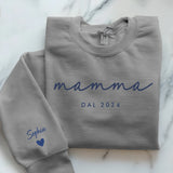grauer Pullover personalisierbar - gefertigt von Love & Faith