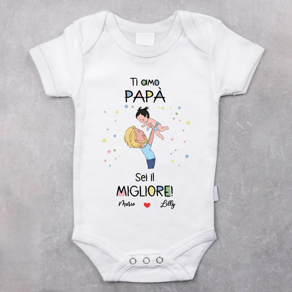 I migliori genitori - Body personalizzato per neonato per la Festa del Papà e della Mamma