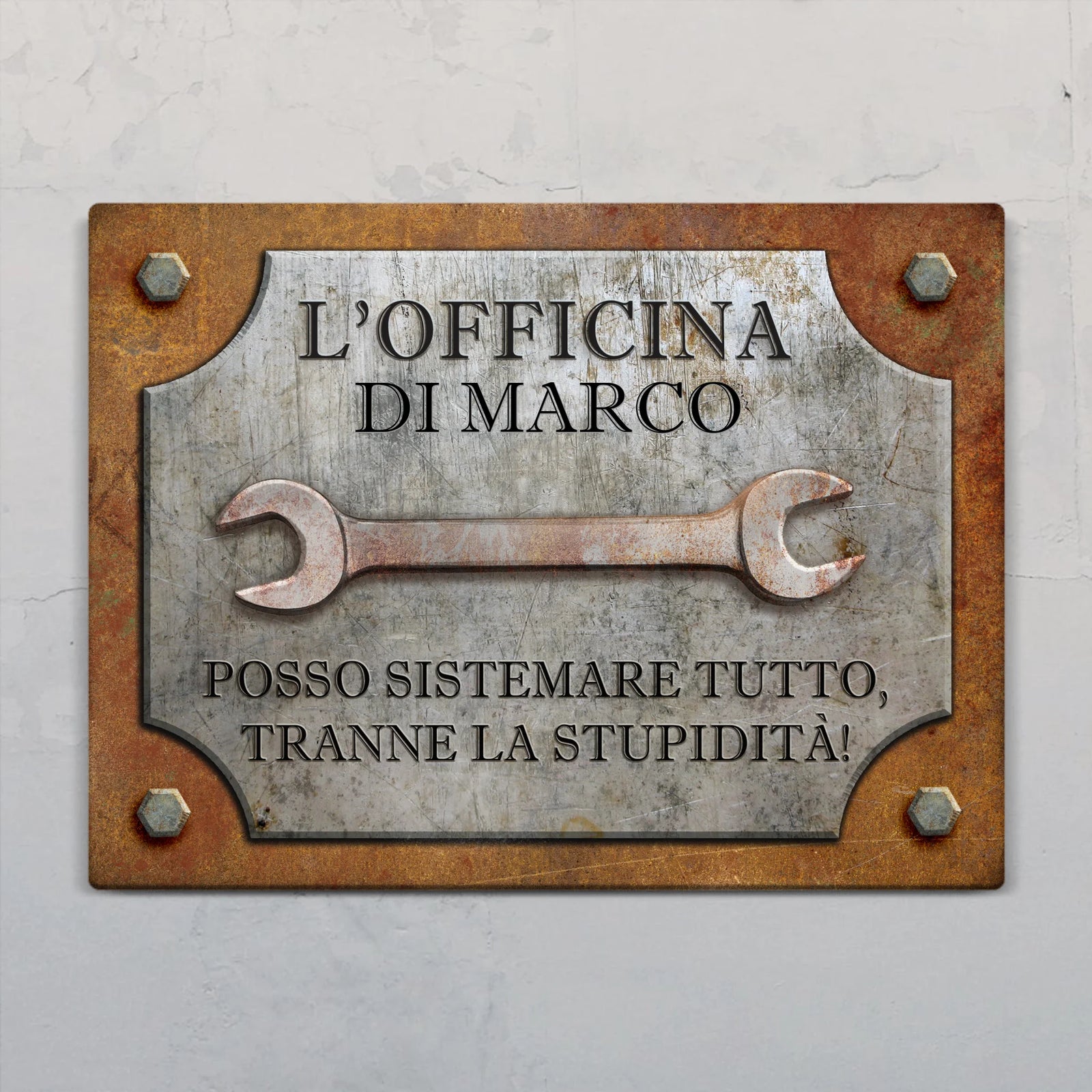 5 Cartelli Metallici Per Garage - Decorazione Da Parete Per Uomo Con Tema Meccanico - 3