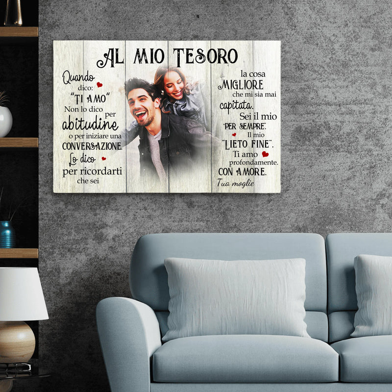Il mio lieto fine (per lui) - Tela per coppie