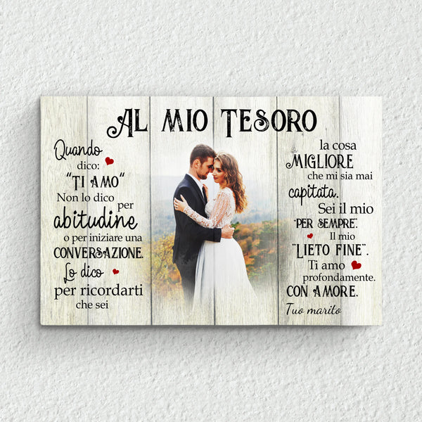 Il mio lieto fine (per lei) - Tela per coppie